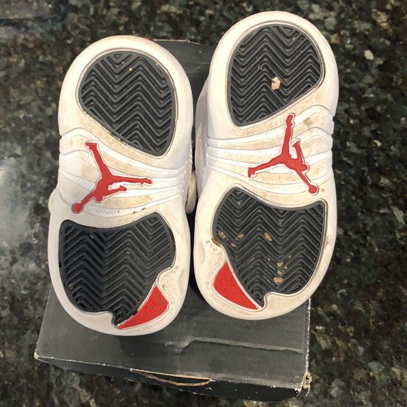 Jordan 12 Retro TD Twist WHITE/BLACK-UNIVERSITY RED size 5C - Picture 6 of 7